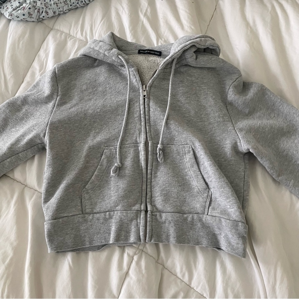 brandy melville grey crystal hoodie